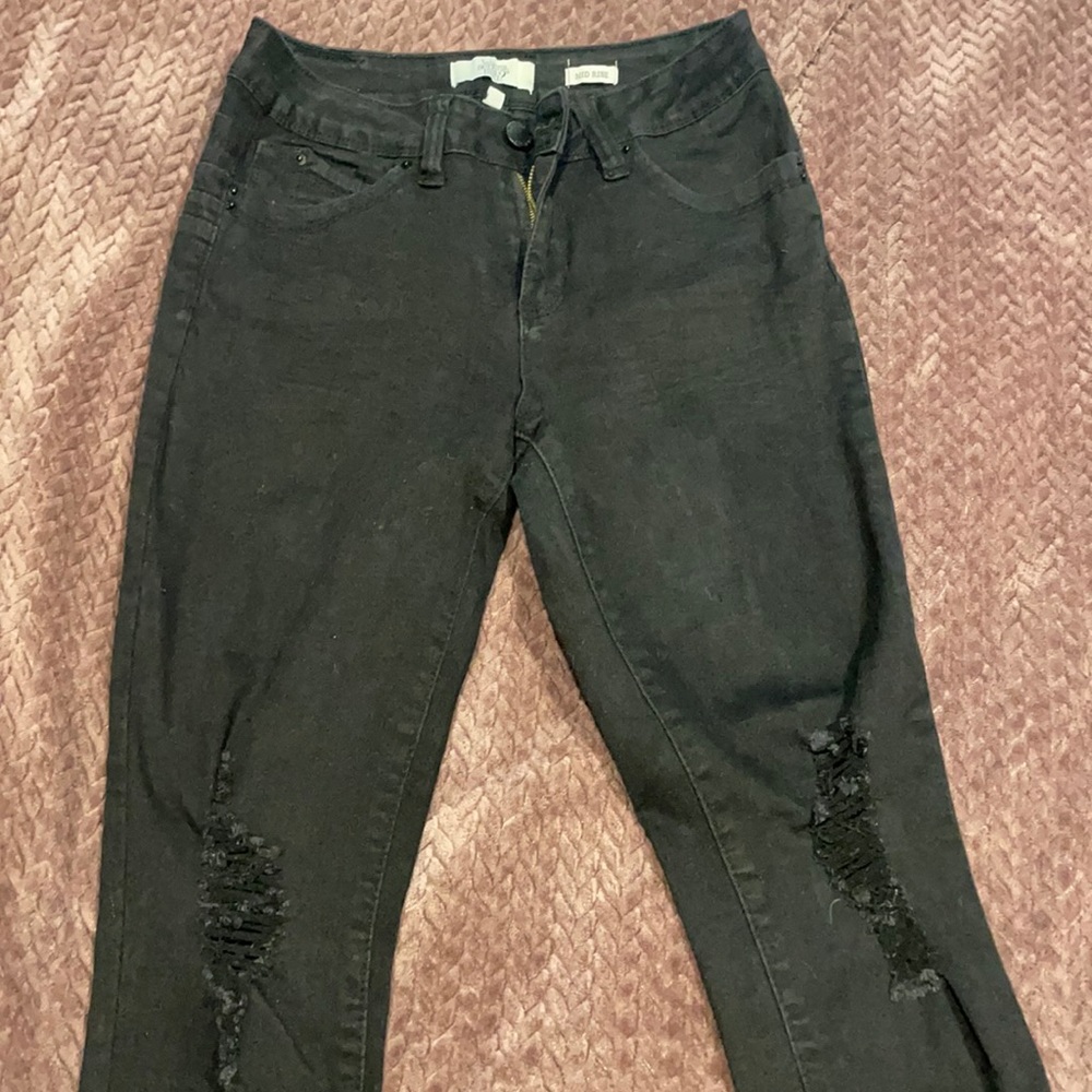 YMI mid rise wanna betta butt jeans in black